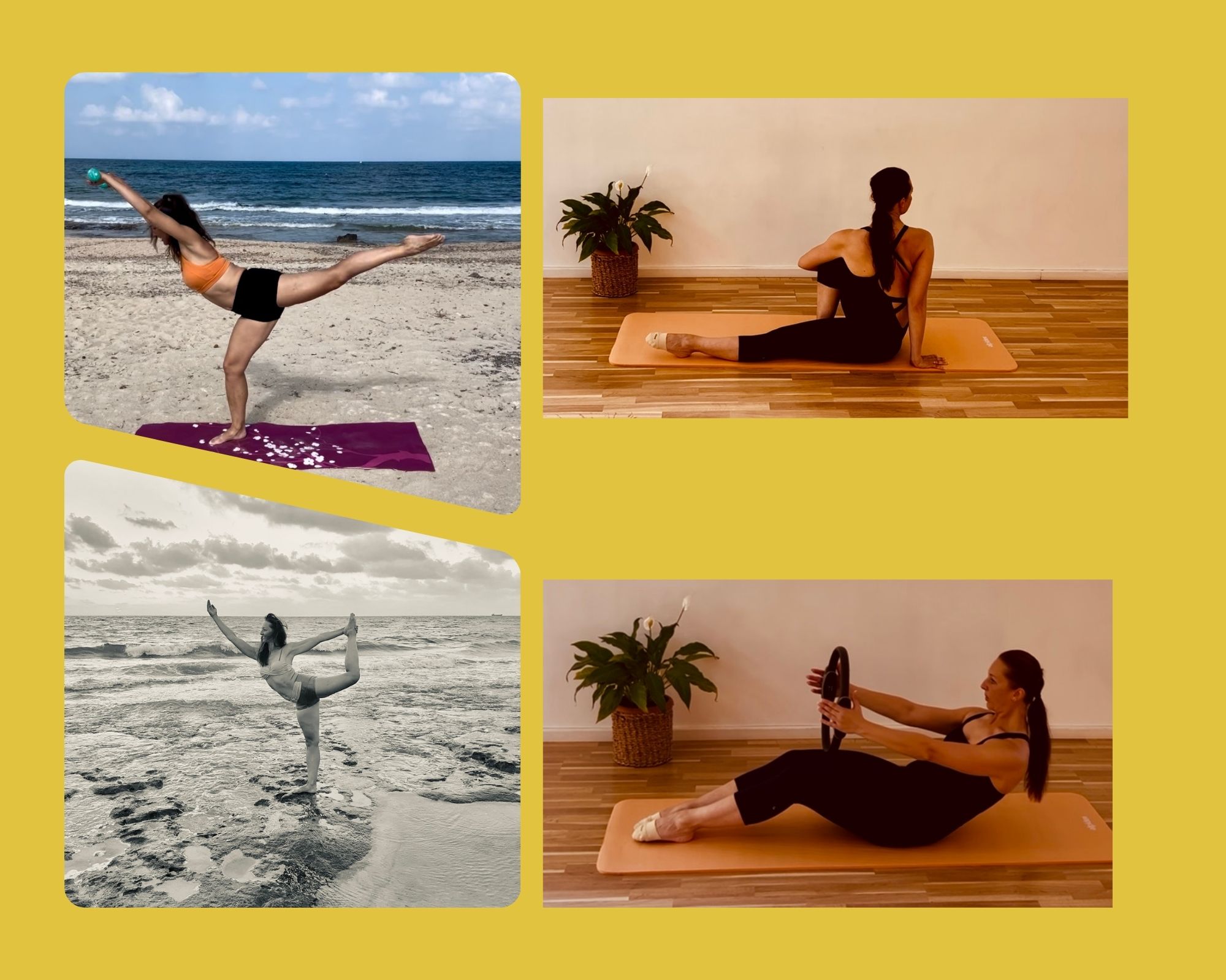 Pilates pose in the studio