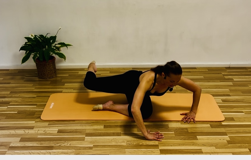 Pilates pose in the studio